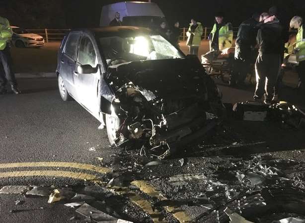 The smash on The Leas in Folkestone. Picture: Phillip Carter