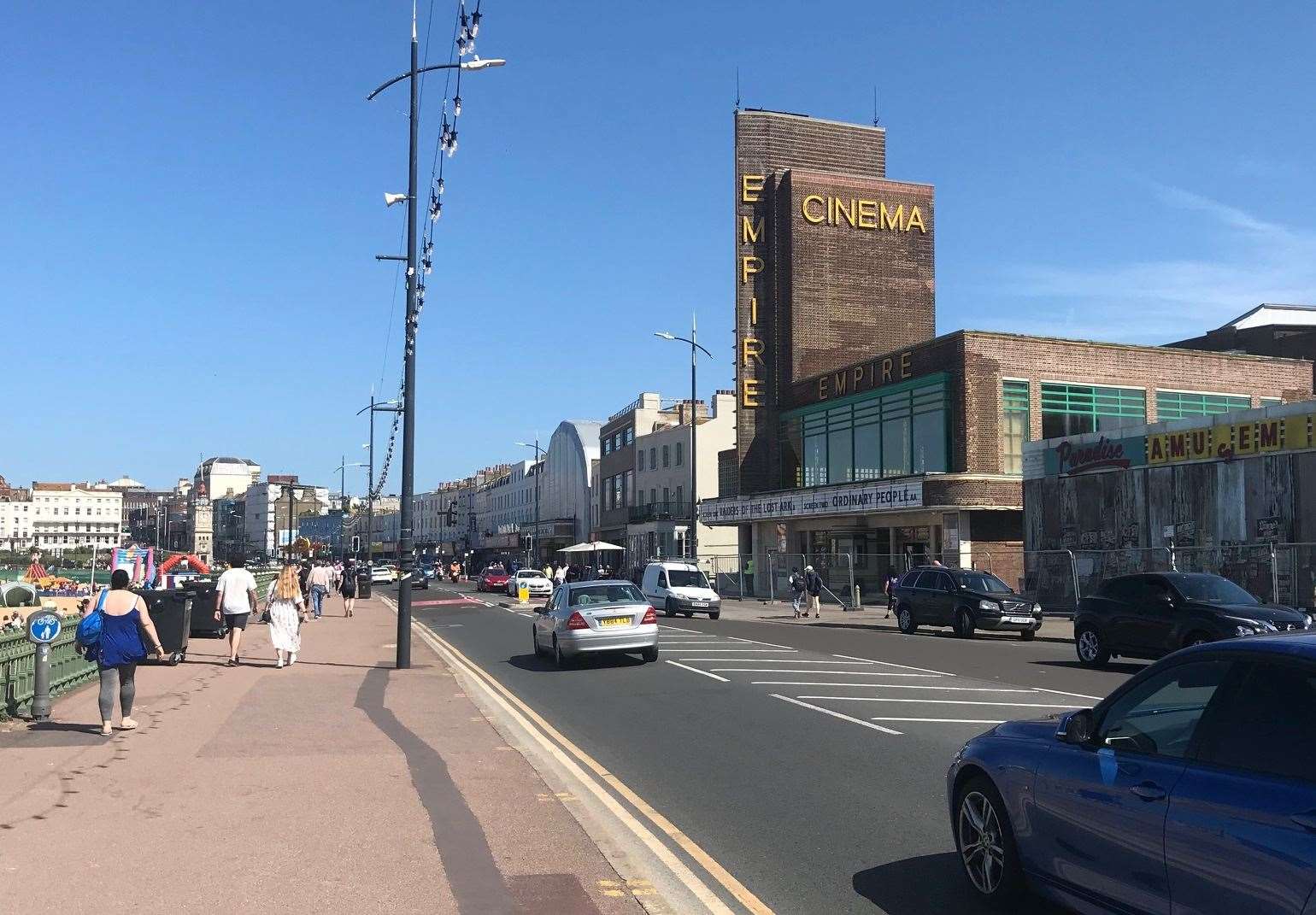 The Empire signage - used for the Empire of Light filming - temporarily replacing the Dreamland lettering