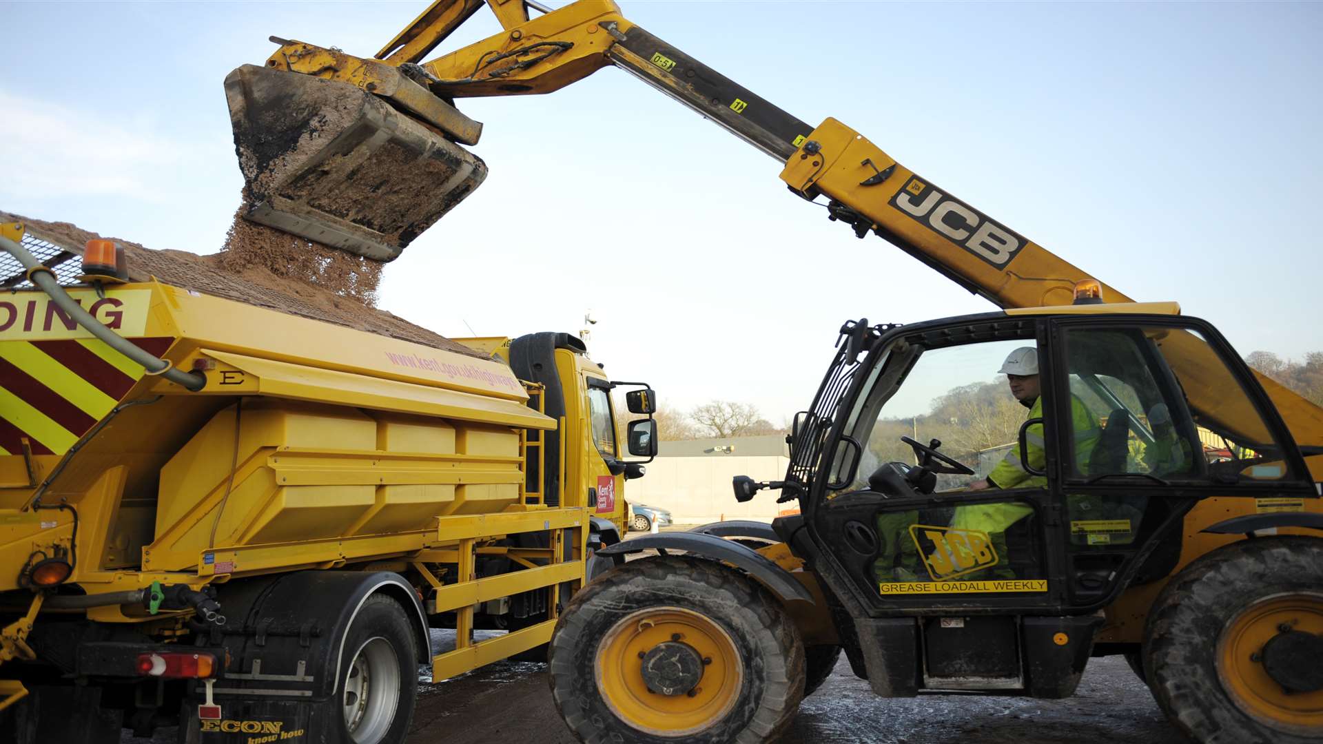 Kent County Council gritting lorries getting ready to do their stuff. Library image