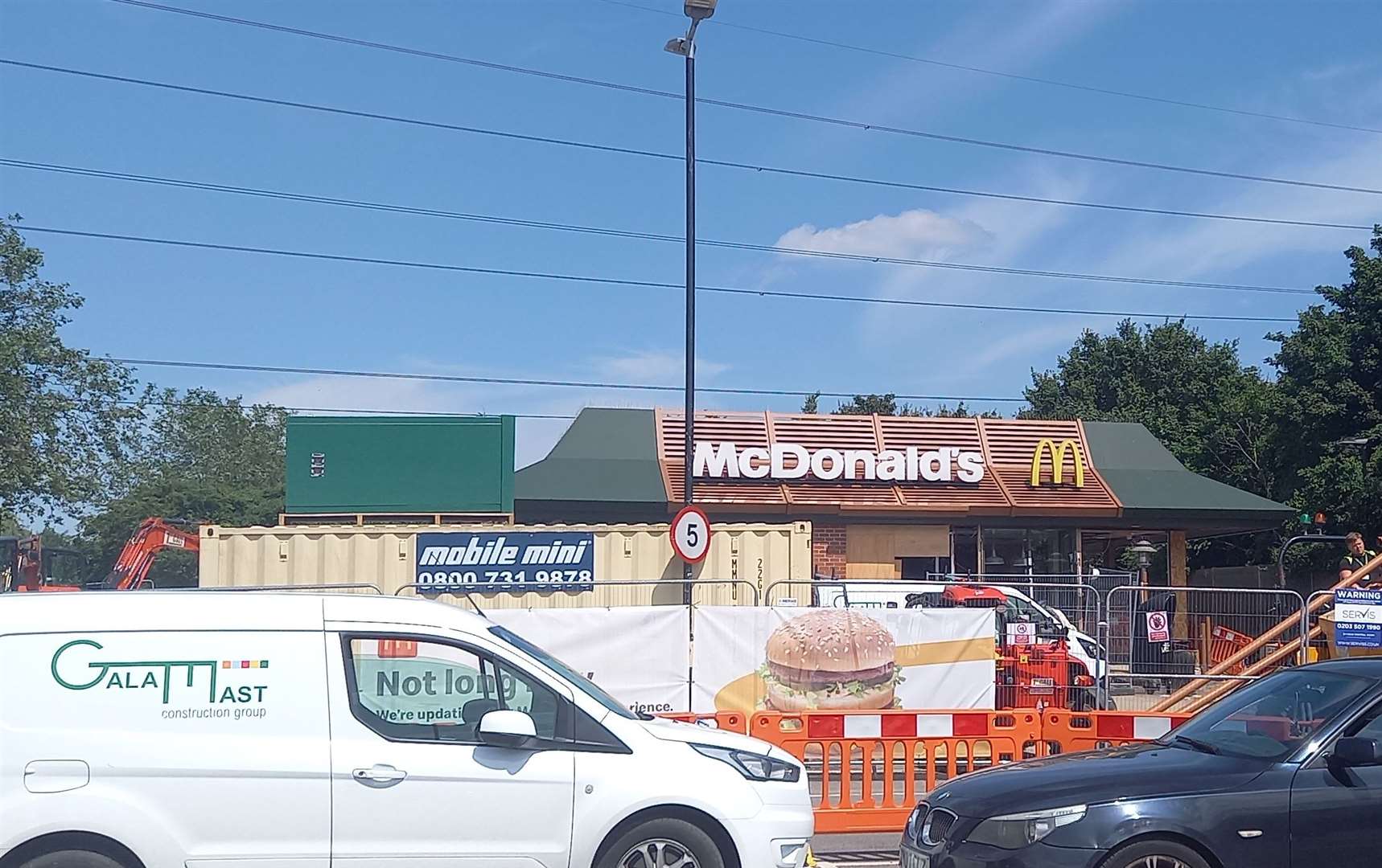 As part of the work, the drive-thru is being reconfigured