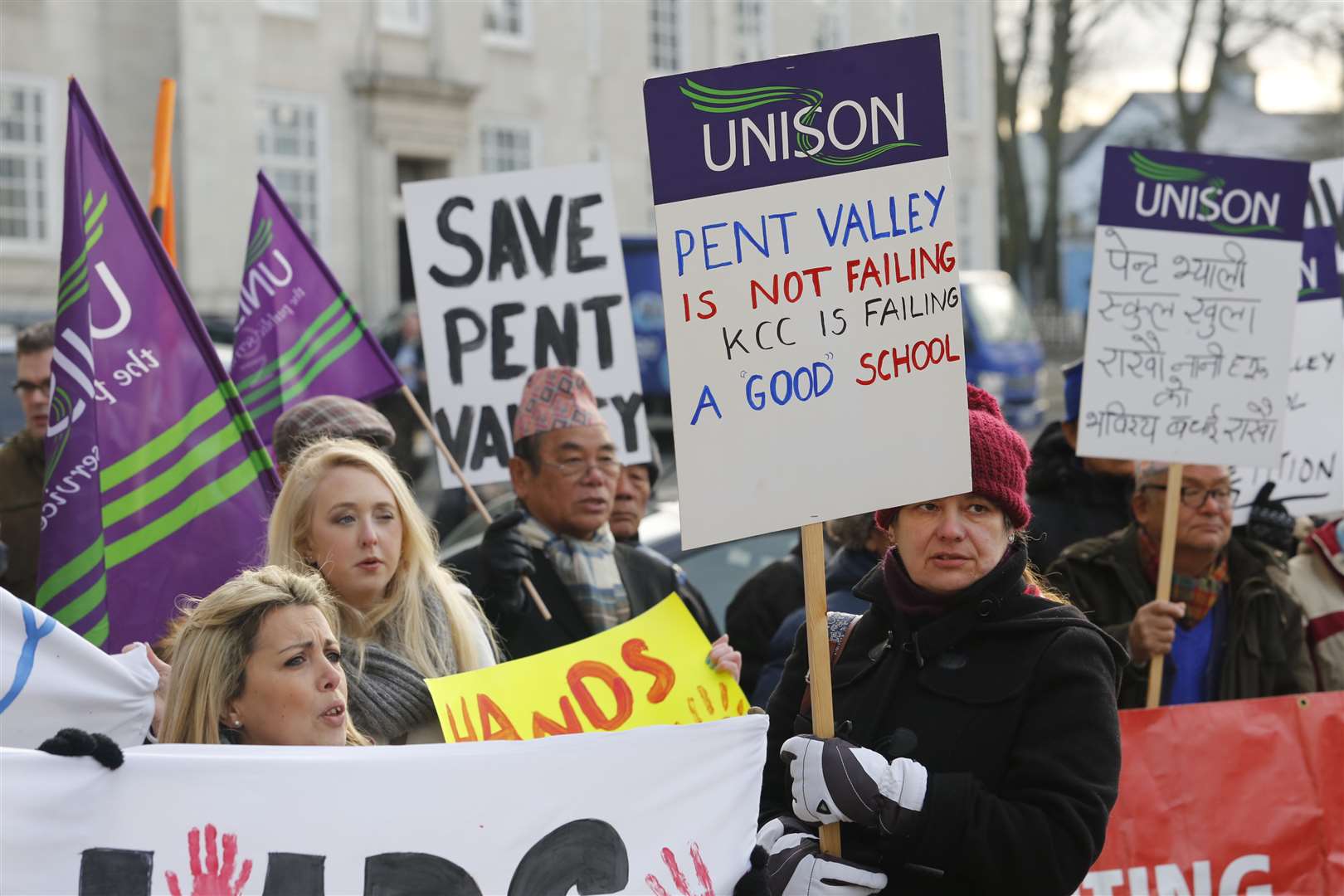 Parents are going to be demonstrating in Cheriton. Picture: Martin Apps