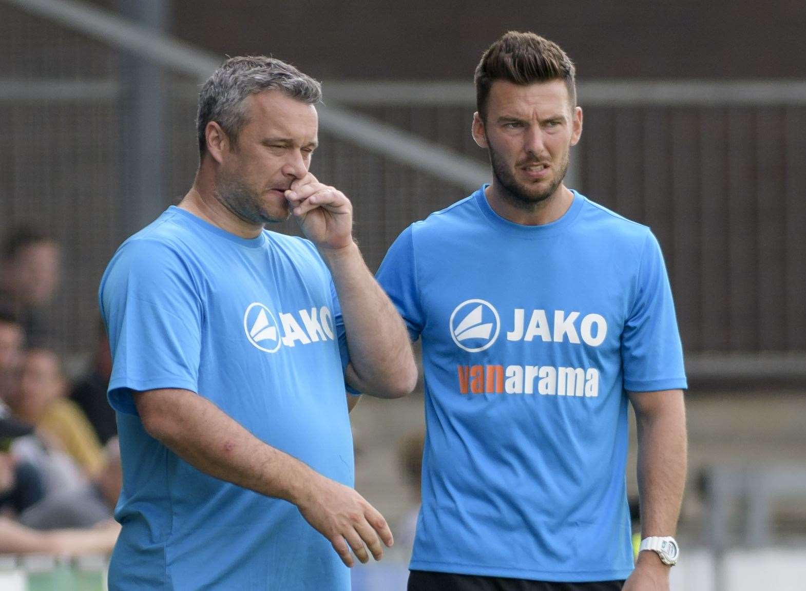 Dartford joint-managers Adam Flanagan and Jamie Coyle Picture: Andy Payton