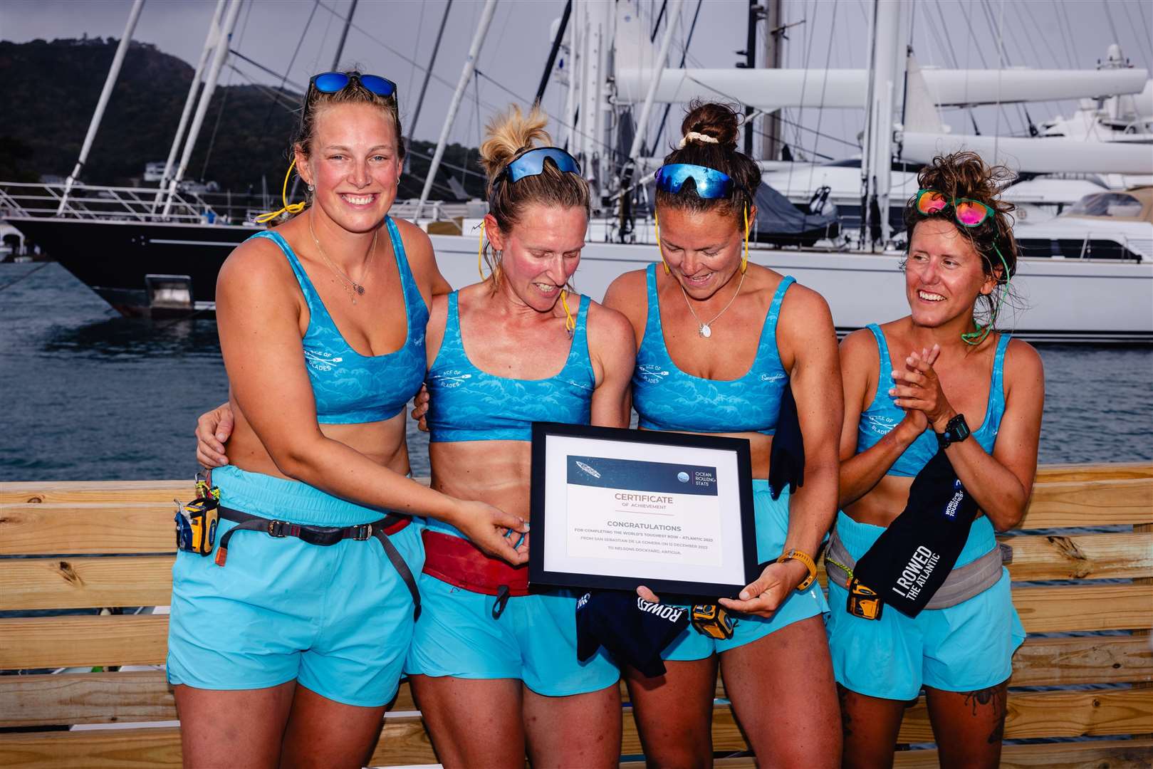 Liz Watson, Beth Motley, Katherine Windsor and Laura Langton. Picture: World’s Toughest Row