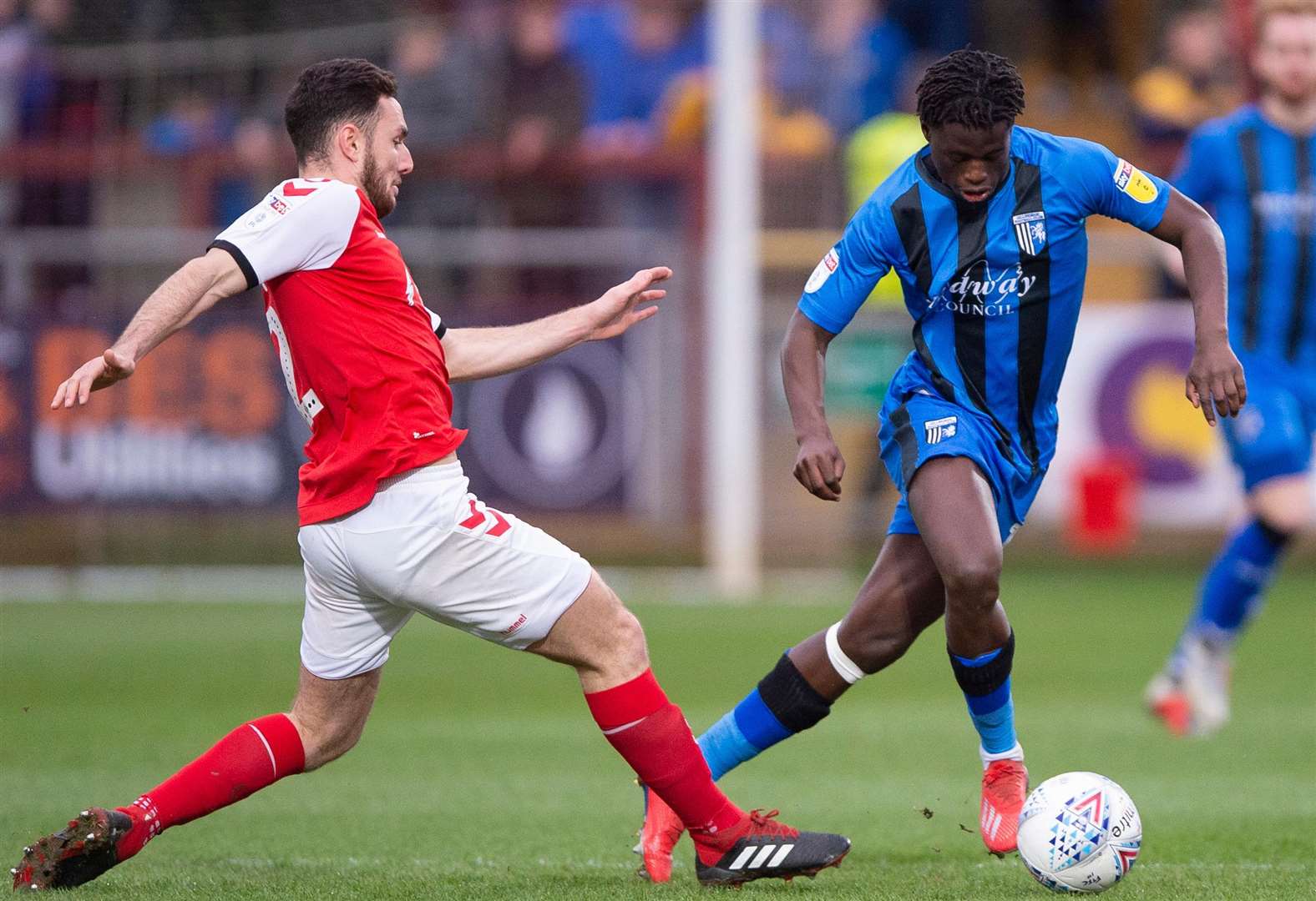 Leo Da Silva Lopes goes past Lewie Coyle Picture: Ady Kerry