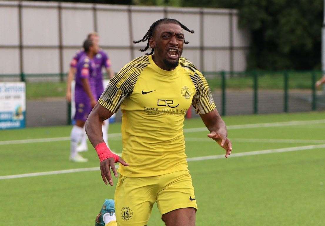 Gil Carvalho netted for Herne Bay in their 3-1 weekend win against Lancing. Picture: James Aylward