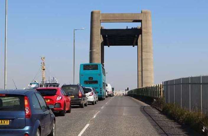 Trains will be unable to cross Kingsferry Bridge when the emergency repairs are carried out. Picture: John Nurden