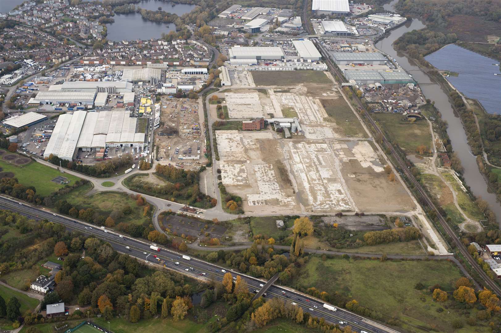 Aerial photos showing the demolished newsprint Picture: Ady Kerry