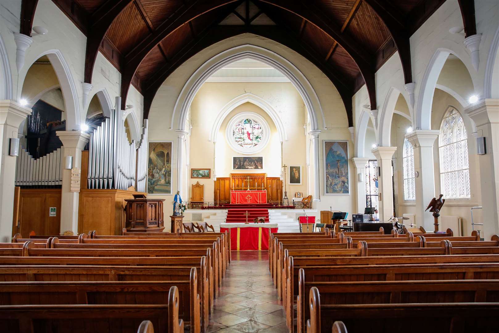 Inside the prison chapel. Picture: Matthew Walker