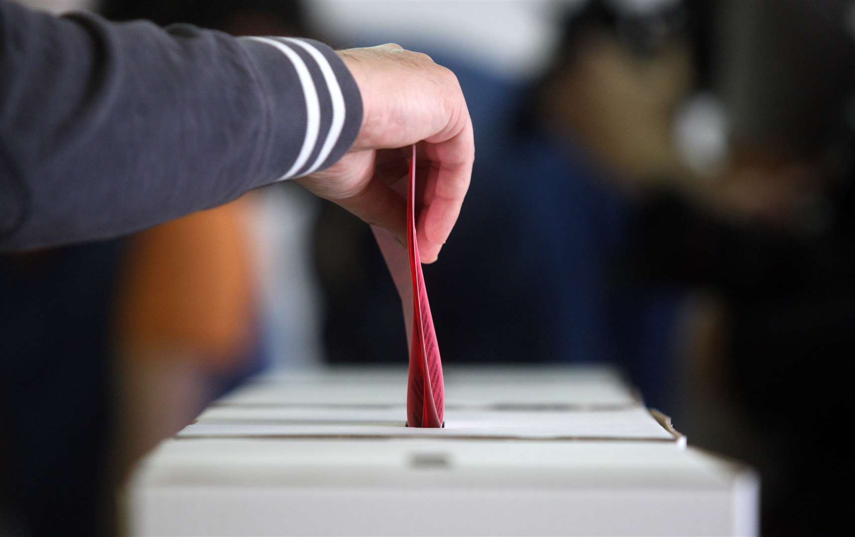 People headed to polling stations yesterday