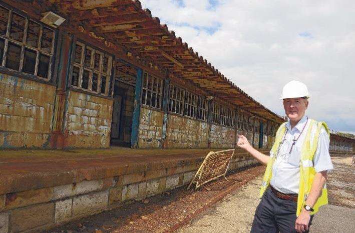 Peter Bettley at the old Folkestone Harbour railway station