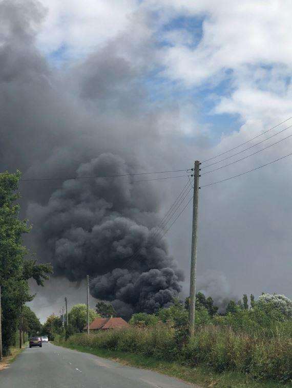 The fire in Smarden. Picture: Keaton Stone