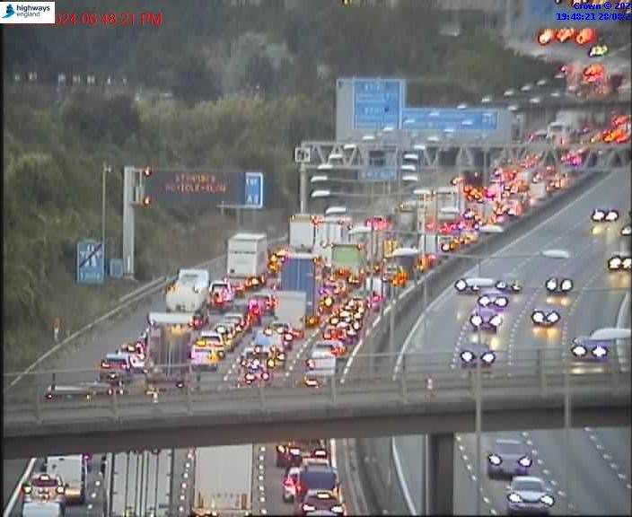 Traffic is queuing onto the M25. Picture: National Highways