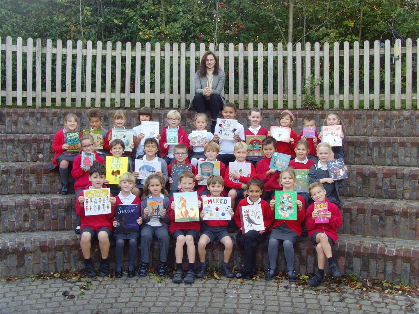 The Year 2 Otters class at Kingsdown and Ringwould CEP School with Aurelija Povilaike