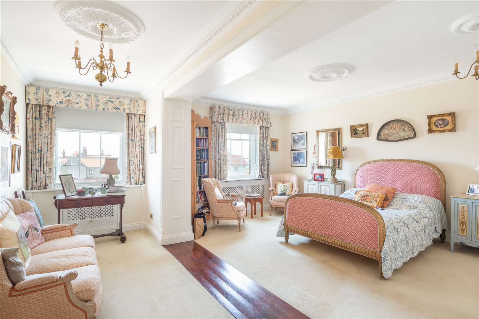 One of the bedrooms at Admiralty Mews, on sale with Strutt and Parker