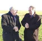 MP Derek Wyatt, left, and Tourism Minister Kim Howells at the site