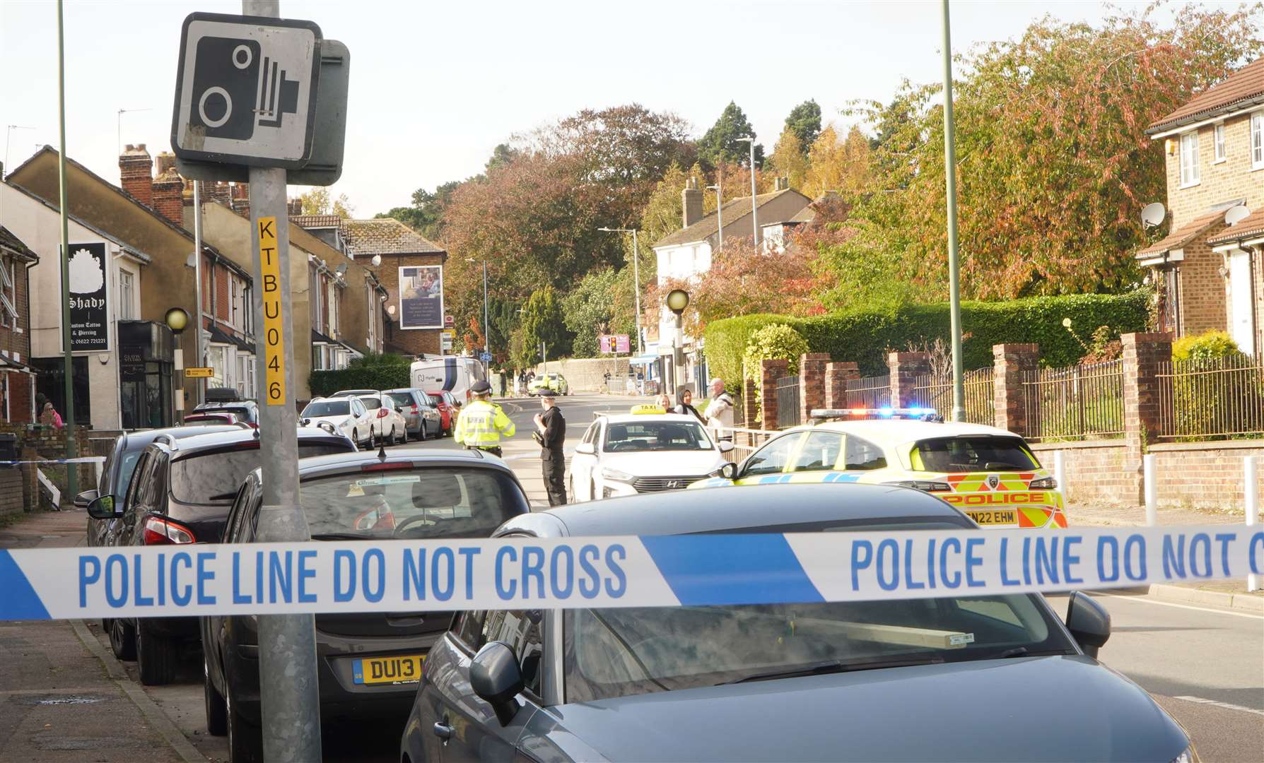 Officers have blocked the Tonbridge Road in Maidstone