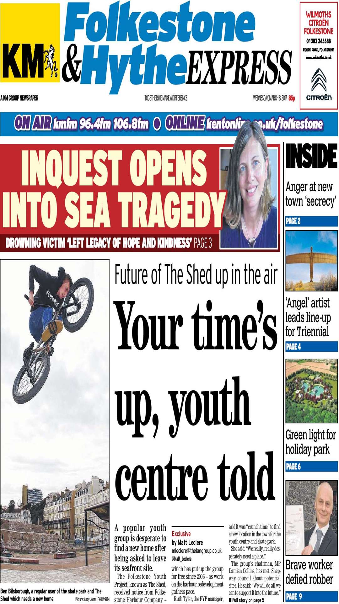 Today's Folkestone & Hythe Express has the full story