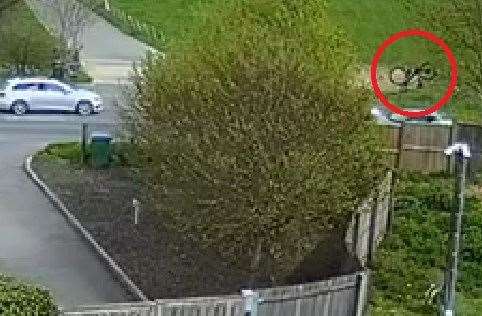 Footage from a nearby property captures the bike flying through the air. Picture: Kent Police