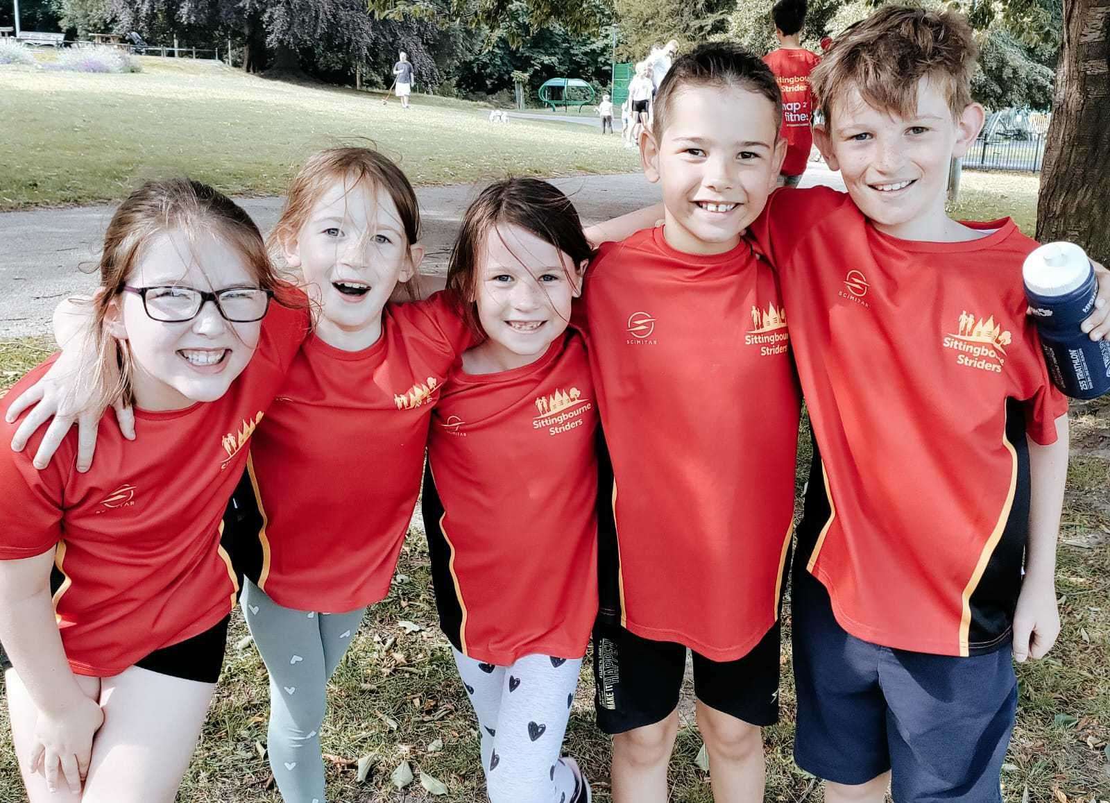 All smiles for the young Striders.