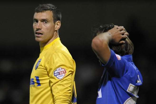 Stephen Bywater reflects on his last-minute own goal against Swindon Picture: Barry Goodwin