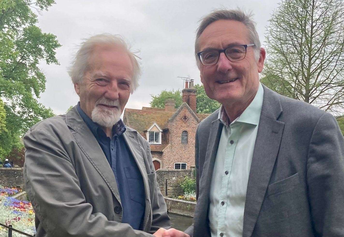 Labour leader Cllr Alan Baldock, right, pictured with Lib Dem leader and deputy council leader Michael Dixey, who proposed the increase saying it would improve representation in years to come