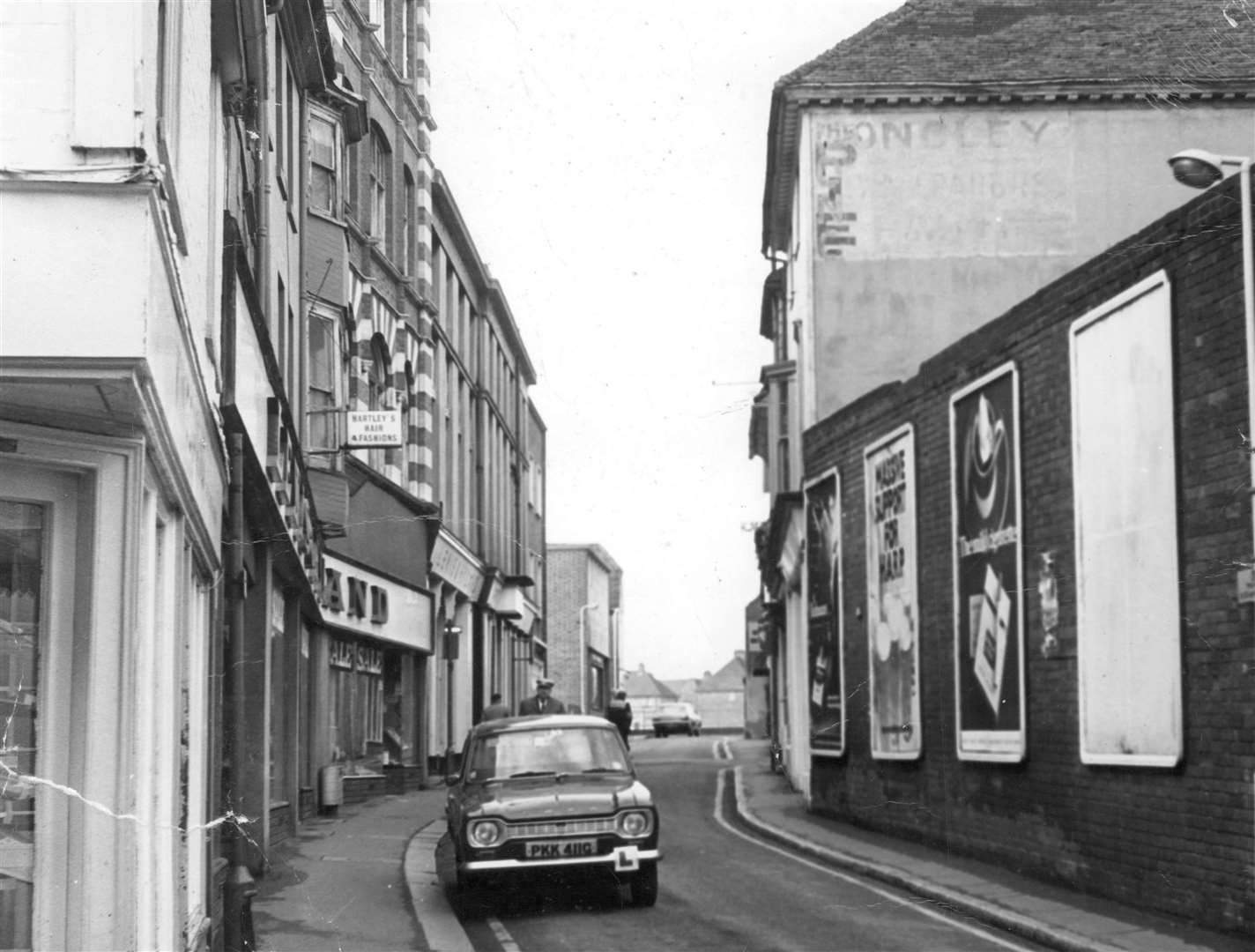 New Rents, 1972. A sentimental view showing New Rents 42 years ago, when the street was still dominated by much-missed department store Lewis and Hyland. H.J Davis the Pork butcher can be seen further along on the left with the one-time premise of the Central Pie Shop on the right. Forge Lane heading towards Gravel Walk can be seen in the distance. The junction of Hempsted Street is on the immediate left. Picture: Steve Salter