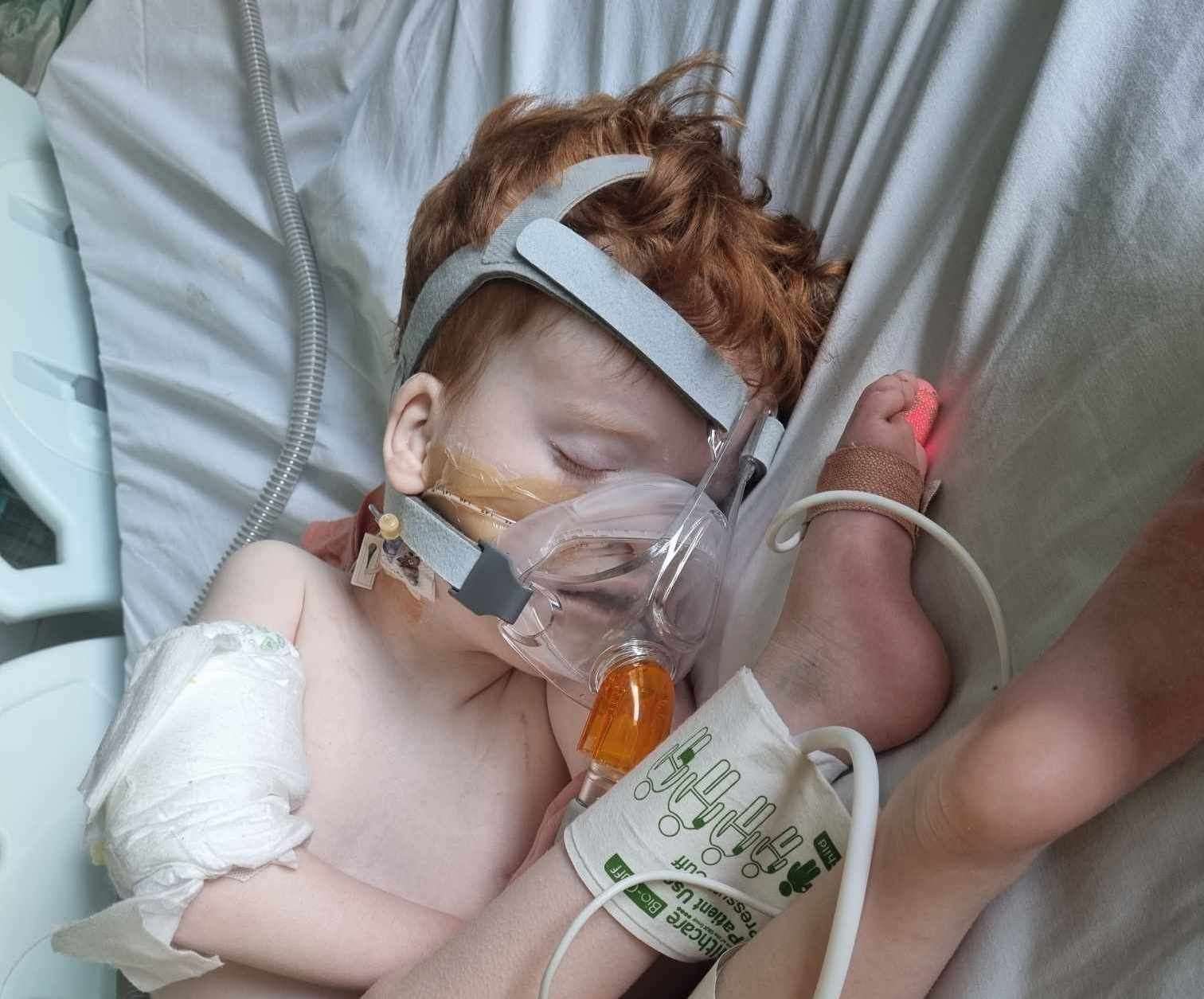 Carter is now on a ventilator. Picture: Leigh-Anne Gates