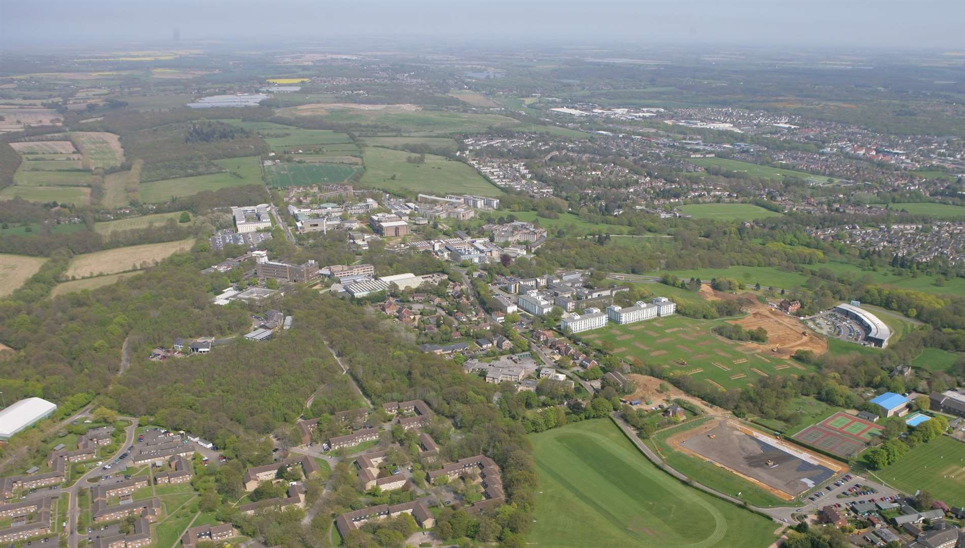 The University of Kent’s sprawling Canterbury campus. Picture: Martin Apps