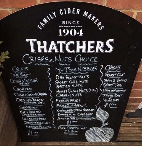 Even before you get through the door you are given a full rundown on all the various snacks available at the bar – this is a pub with a penchant for a chalkboard