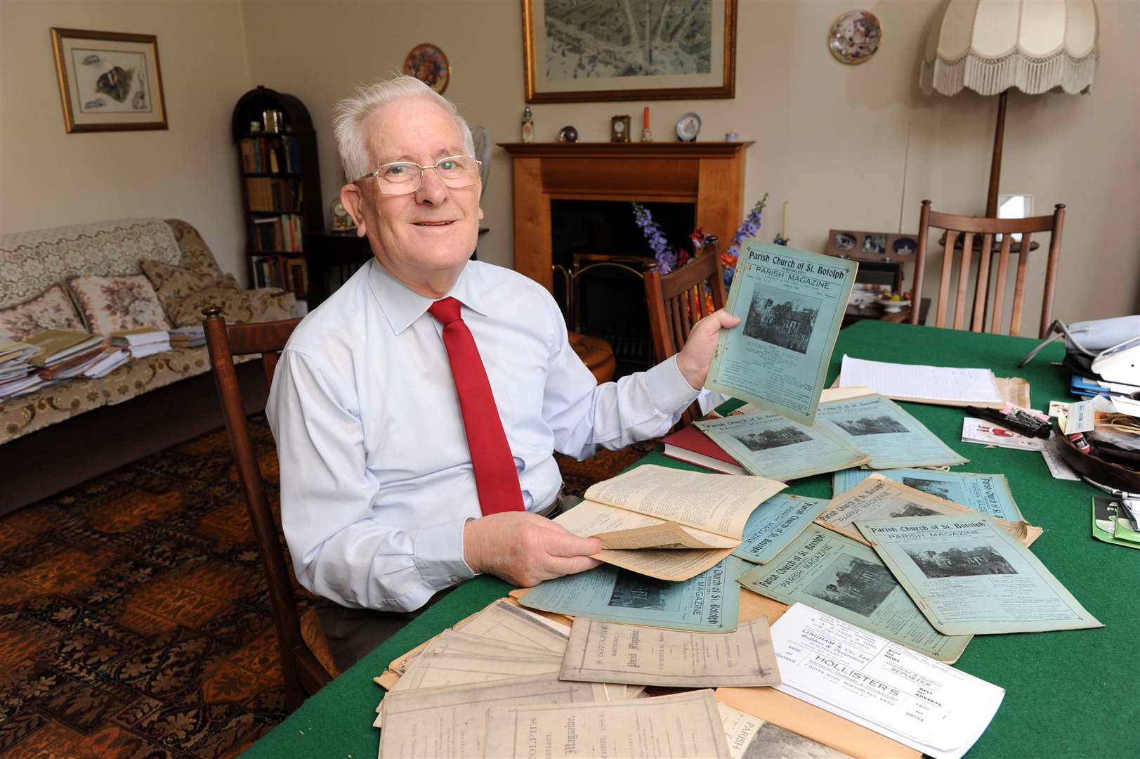 Derek Wilkinson has kept church magazines from the 1920s.