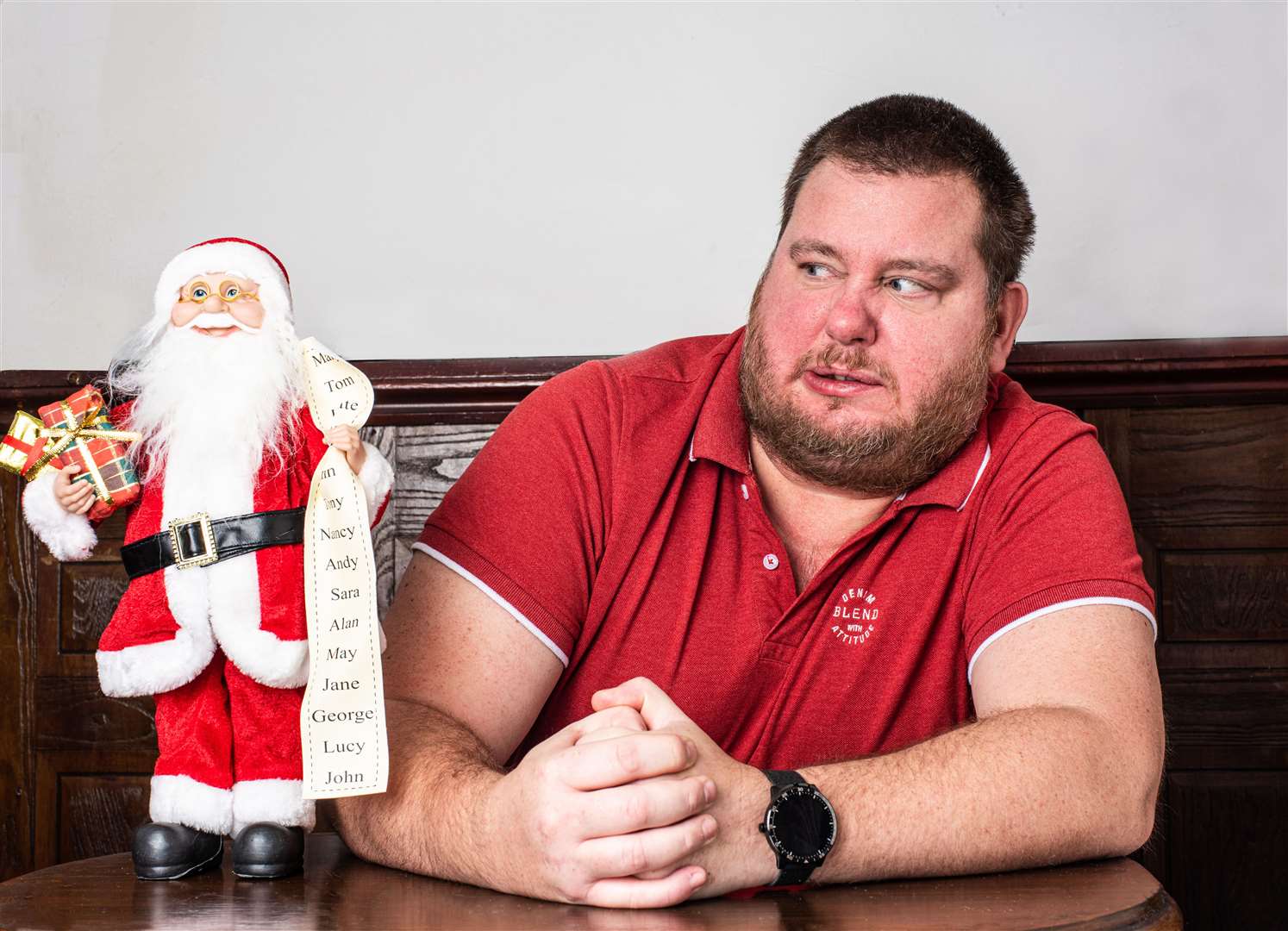 Garry, from Whitstable, recalls being around age seven upon discovering his "bizarre" fear of Santa ornaments that move. Picture: Jam Press/Sonja Horsman