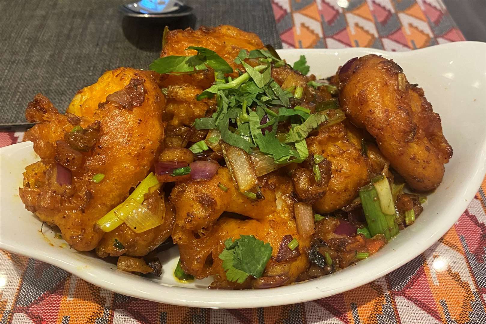 Our reviewer was impressed by the spicy battered prawns at Nepalese restaurant Annapurna