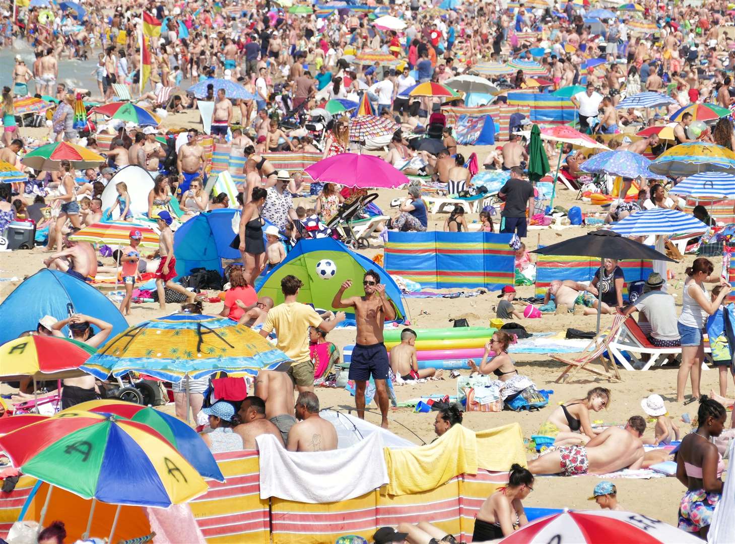 Our beaches are expected to once again be busy today as temperatures soar Picture: Frank Leppard