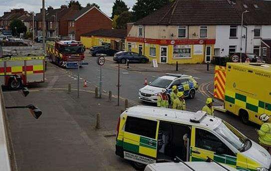 A person was cut free from their car. Credit: Loulou Miller (2614425)