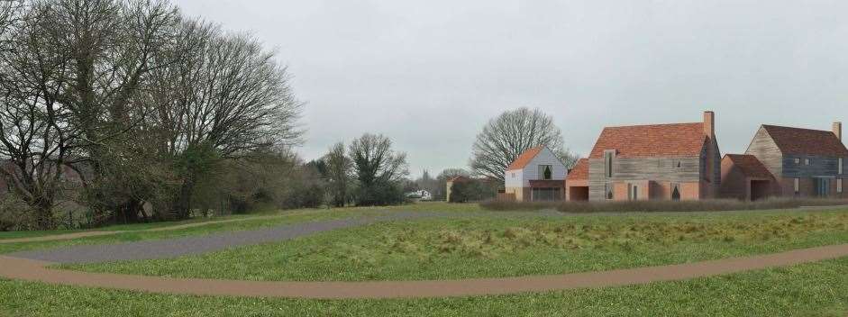 An amendment from the last plan is the maintenance of views of St Mildred's Church as seen here from the south of the site