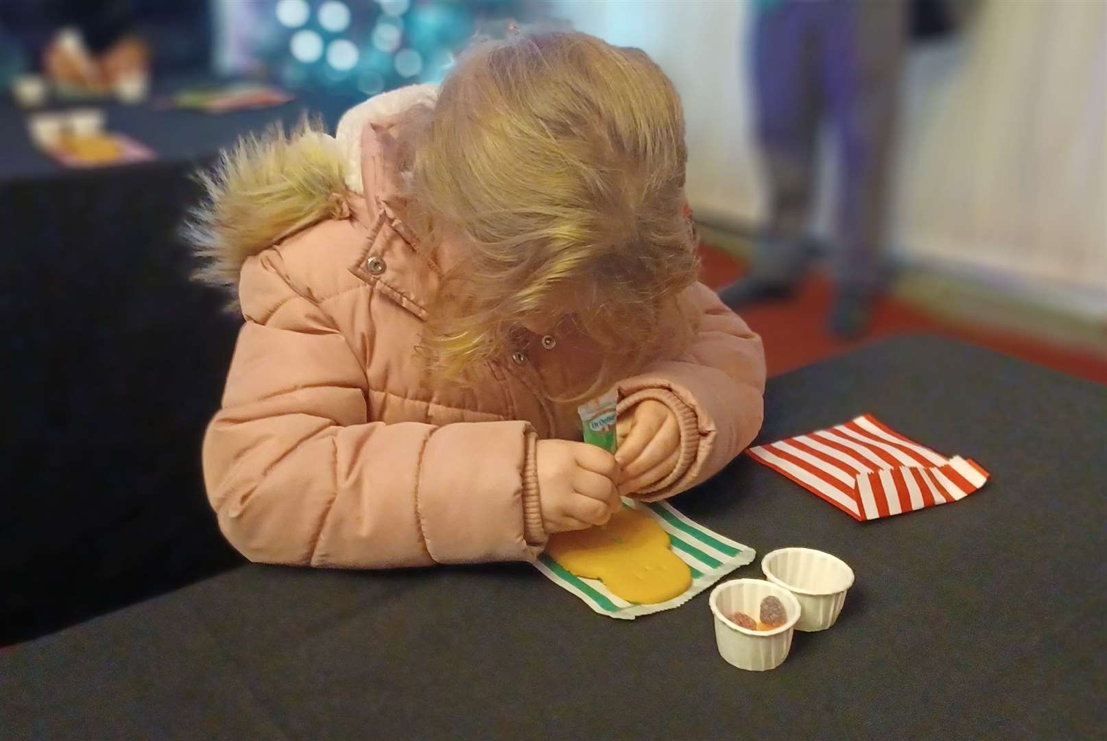 The children were given icing, sweets and sprinkles to decorate a gingerbread man