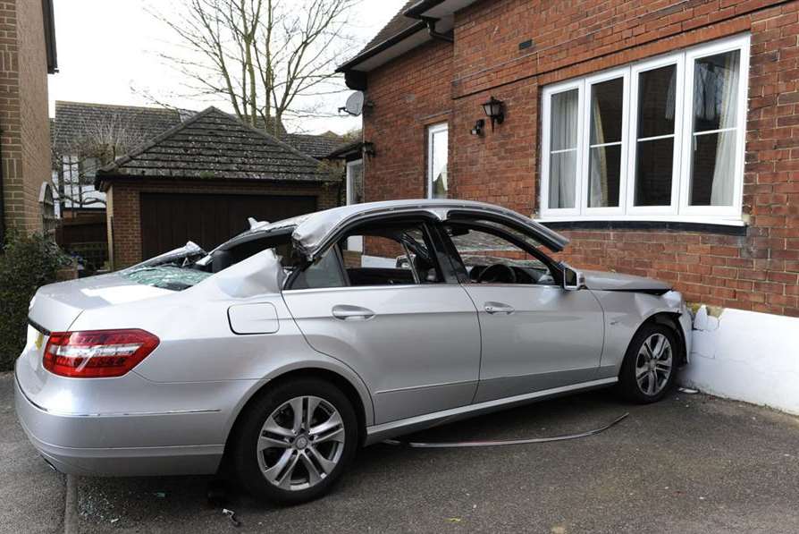 The car crashed into a house in Sturry