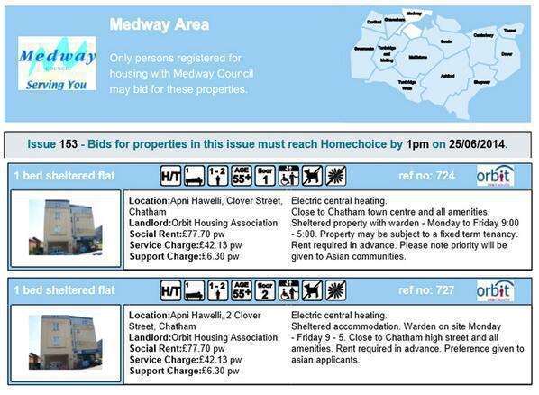 The advert for Orbit Housing's Apni Haweli flats in Chatham