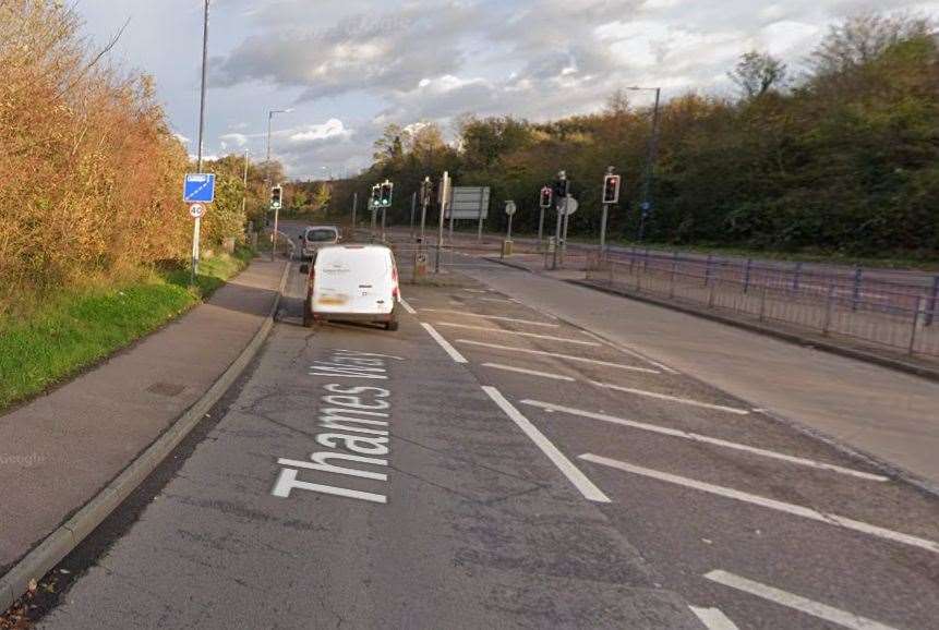 The accident happened in Thames Way in Northfleet