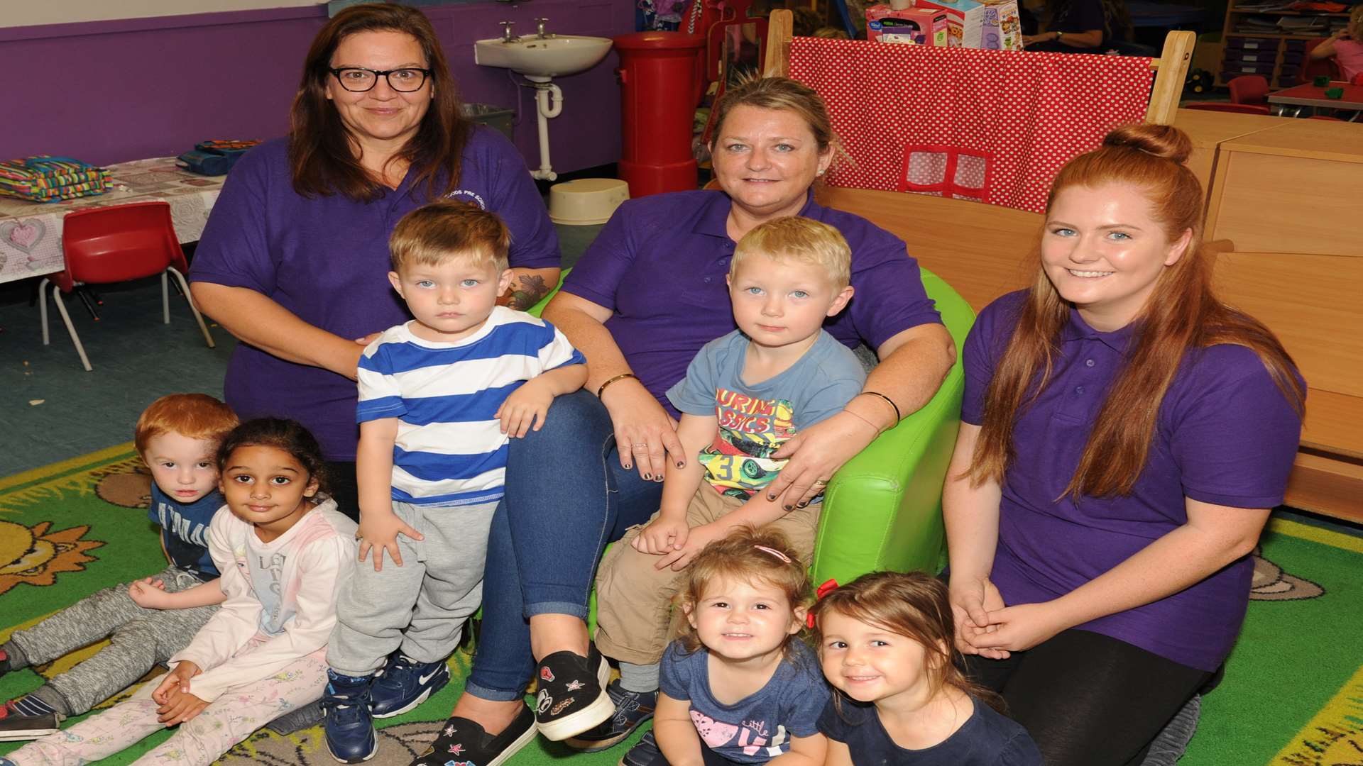 Staff and children at Cliffe Woods Pre-school