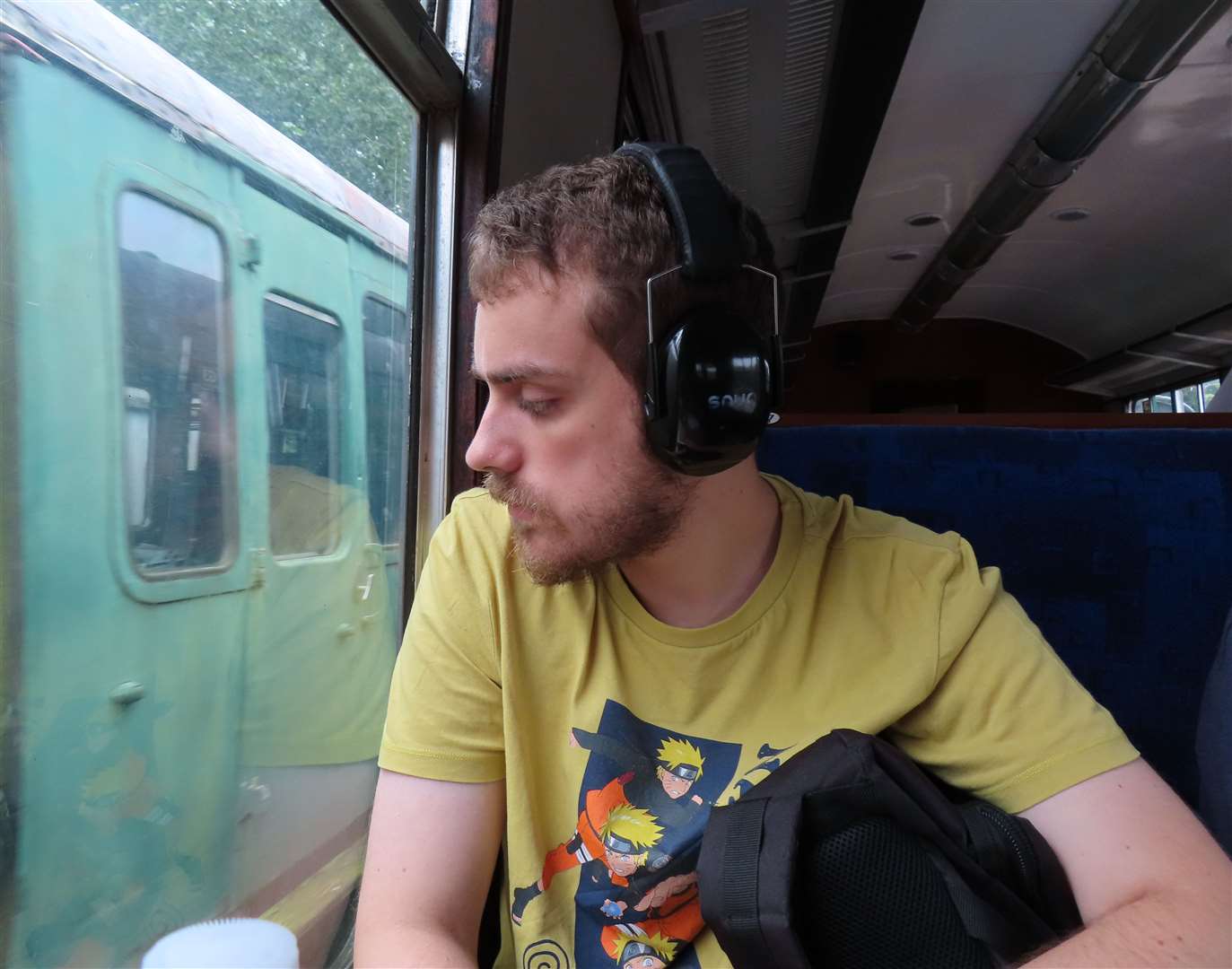 Judith's son Ben pictured on his day out to Spa Valley Railway