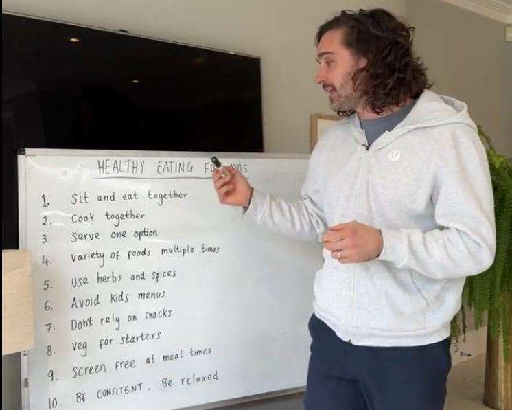 Joe Wicks, who is coming to Dover, gives fitness and nutrition advice. Picture: Joe Wicks/Instagram