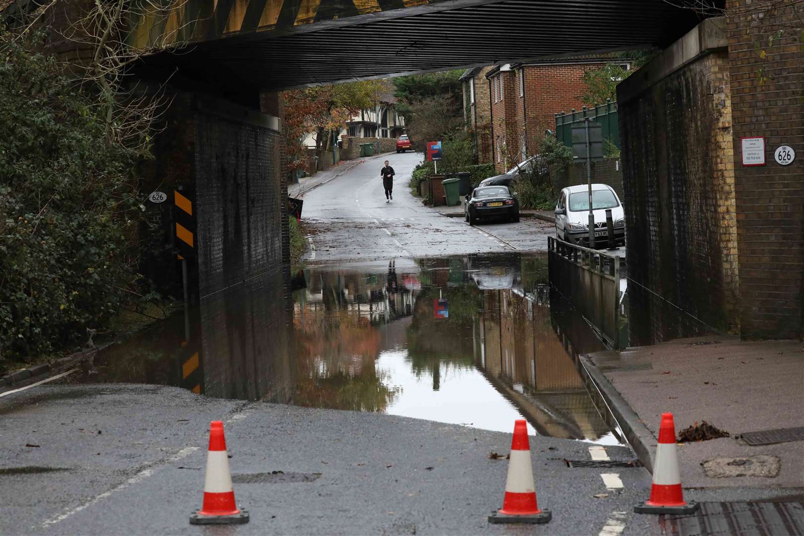 Flooding in Ware Street, Bearsted. Picture: UKNIP