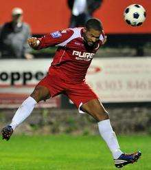 Ross Lafayette scores against Eastbourne