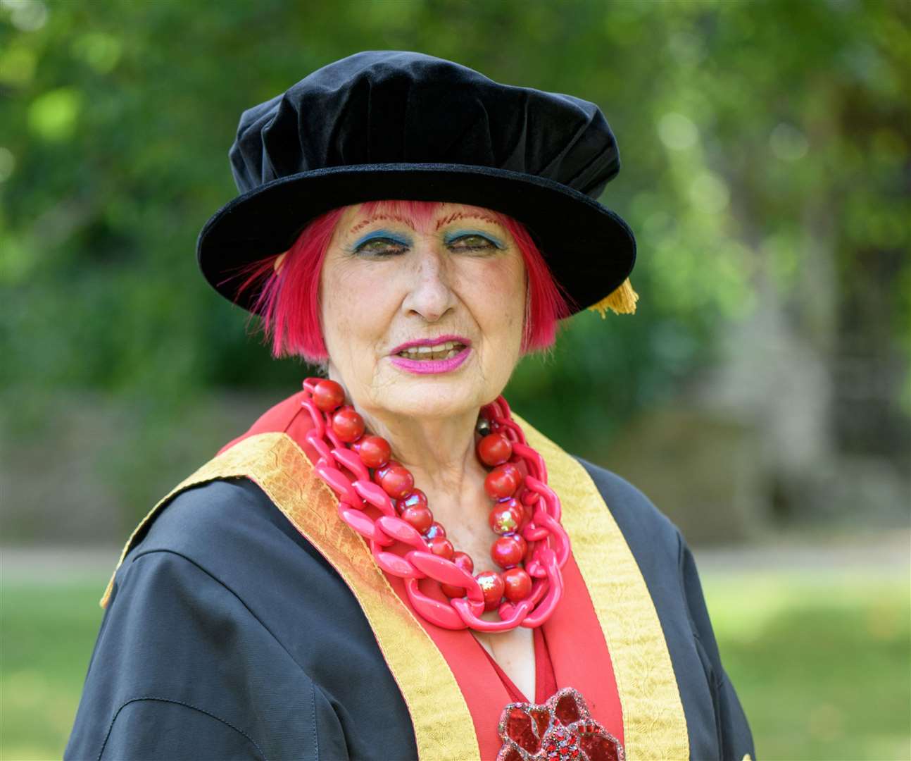 Dame Zandra Rhodes has been awarded an honorary title by Canterbury Christ Church University