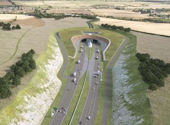 A CGI of the £9bn crossing which will link Kent and Essex. Picture: National Highways