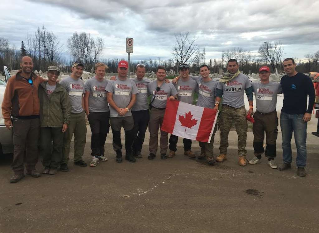 Matt O'Rourke, second from the right with the charity team