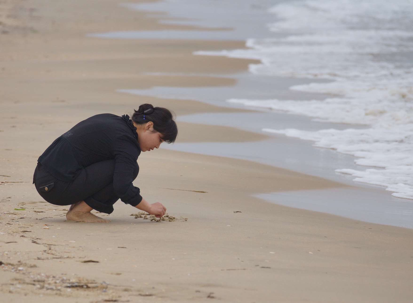 A beach in North Korea. Picture: Young Pioneer Tours.