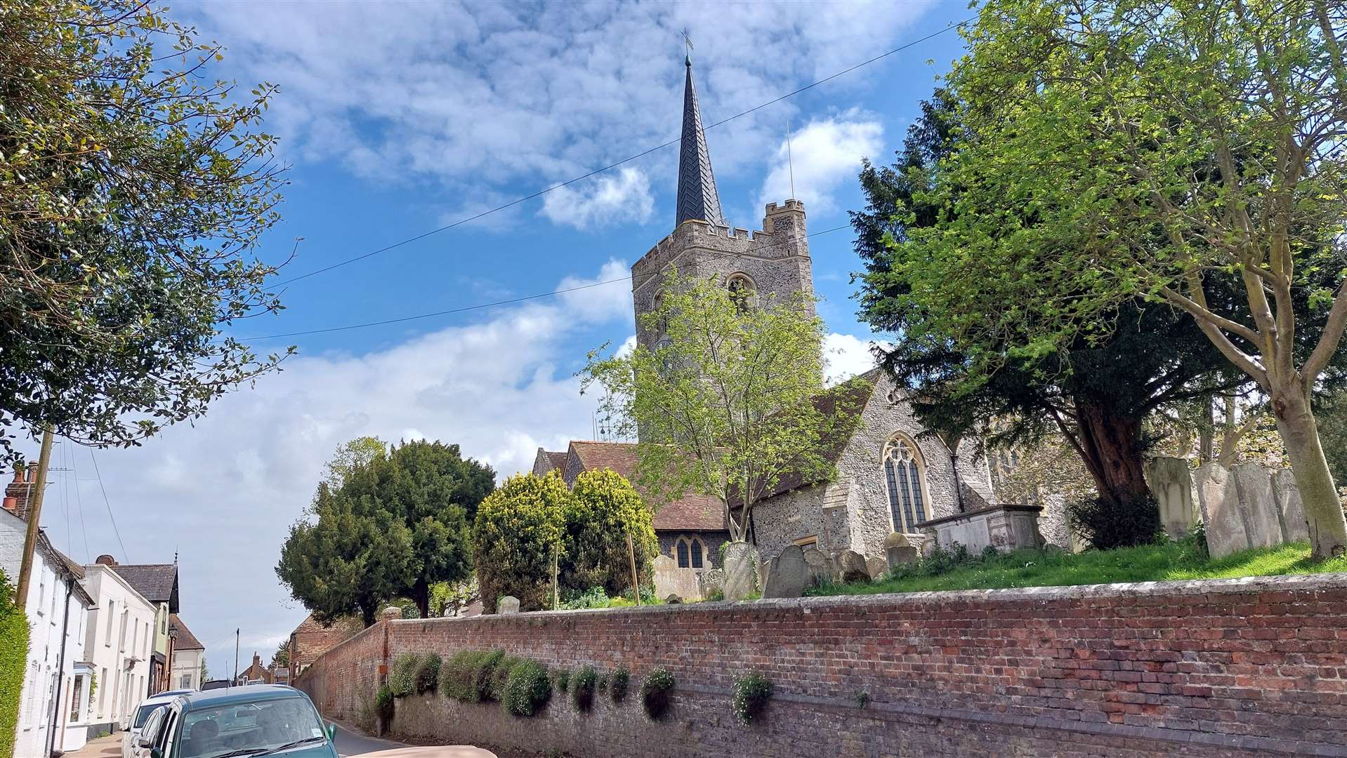 The medieval St Nicholas Church sits in the middle of the village