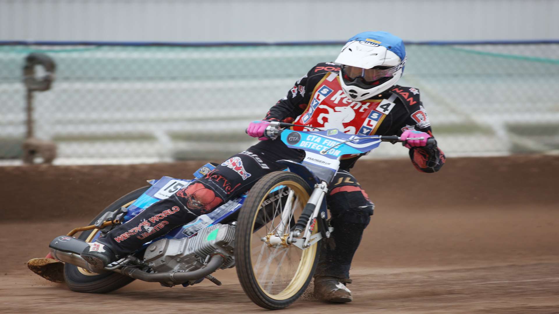 Kent Kings rider Danny Ayres won the bronze helmet race Picture: John Westhrop